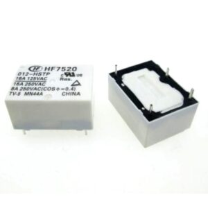 RELE 12VDC/16A HF7520 012<span style="color: gray;  font-family: Arial; font-weight: 200;font-size: 14px;"> E1140</span>