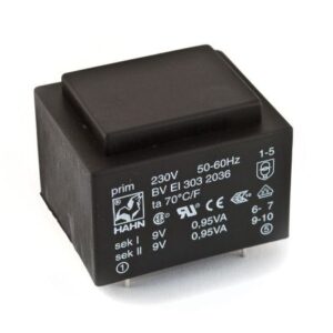 TRAFO 220/2X9V-3.2VA<span style="color: gray; font-family: Arial; font-weight: 200;font-size: 14px;"> B931 </span>